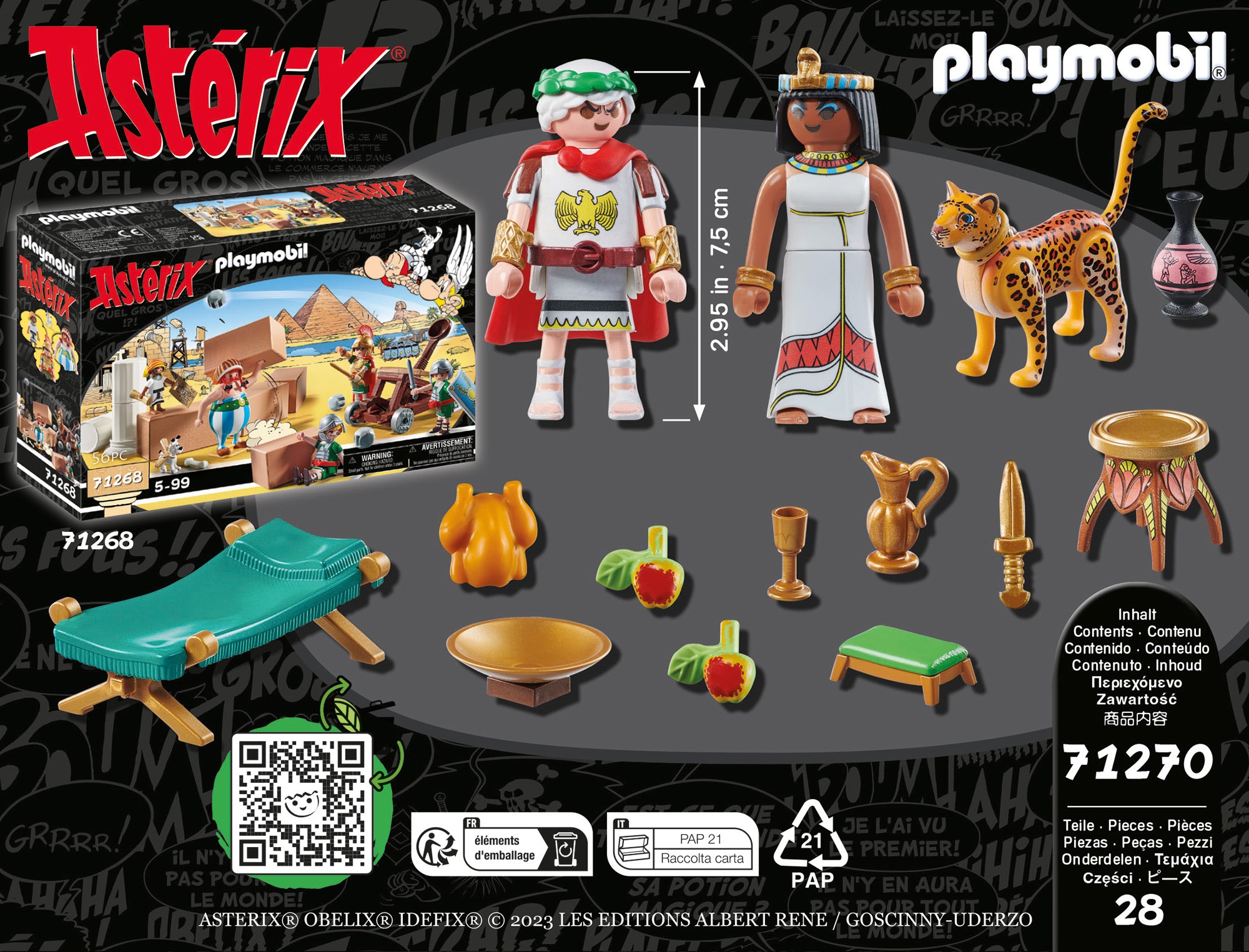 Playmobil 71269 Asterix: The Poisoned Cake of Amonbofis - with Cleopatra's  Taster, Amonbofis, His Screwdriver Assistant - The Adventures of Obelix 
